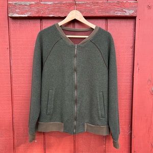 Army green bomber jacket